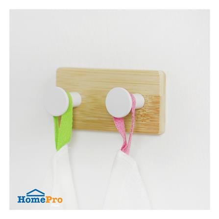 ขอแขวนติดเทปกาว 2 ตะขอ PLIM XY-0497W สีขาว_3