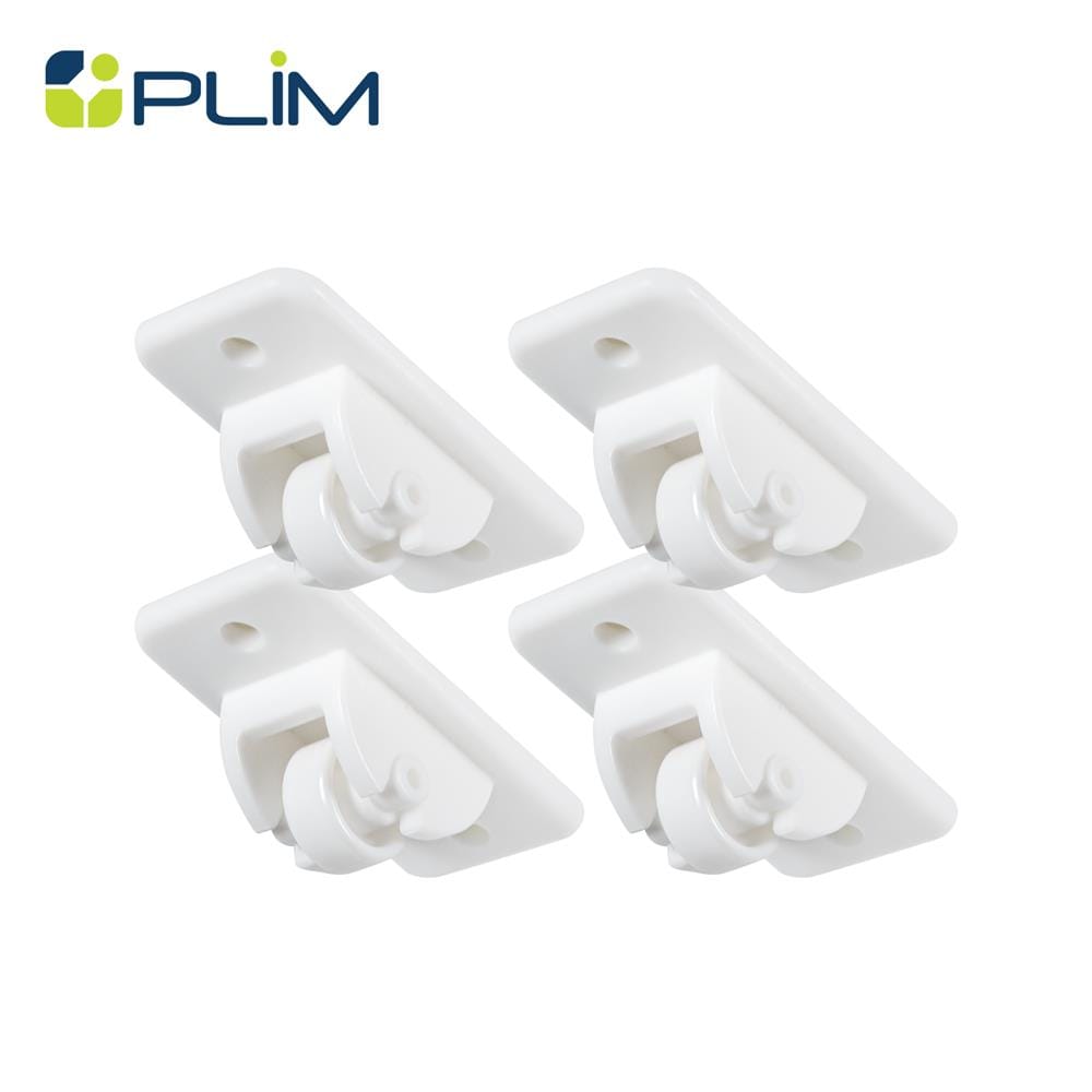 ลูกล้อเคลื่อนที่ติดเทปกาว PLIM XY-0930 สีขาว แพ็ก 4 ชิ้น
