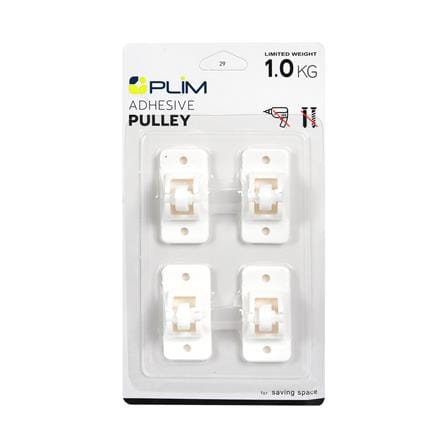 ลูกล้อเคลื่อนที่ติดเทปกาว PLIM XY-0930 สีขาว แพ็ก 4 ชิ้น_3