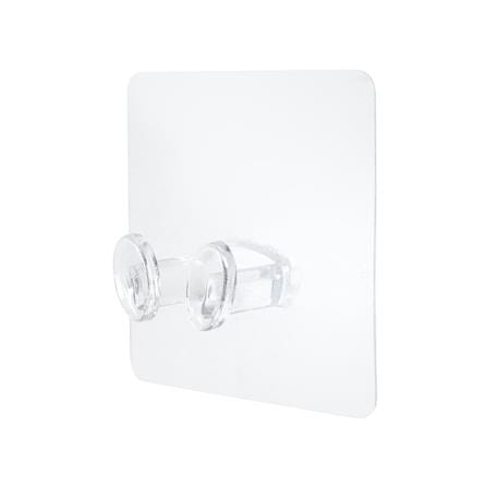 ขอแขวนเหลี่ยมติดเทปกาว PLIM XY-0102 สีใส แพ็ก 3 ชิ้น_1