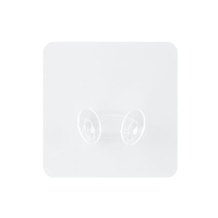 ขอแขวนเหลี่ยมติดเทปกาว PLIM XY-0102 สีใส แพ็ก 3 ชิ้น_2