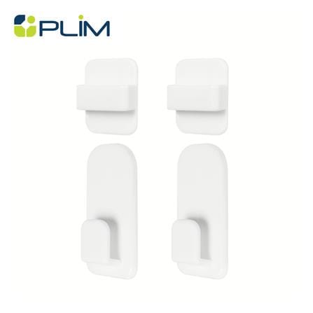 ขอแขวนอเนกประสงค์ติดเทปกาว PLIM XY-0901 สีขาว แพ็ก 4 ชิ้น_0