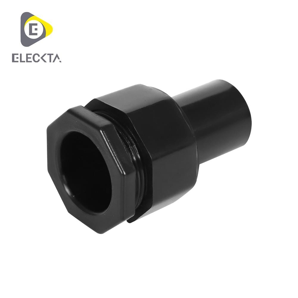 ข้อต่อเข้ากล่อง ELECKTA 20 มม. สีดำ แพ็ก 10 ชิ้น