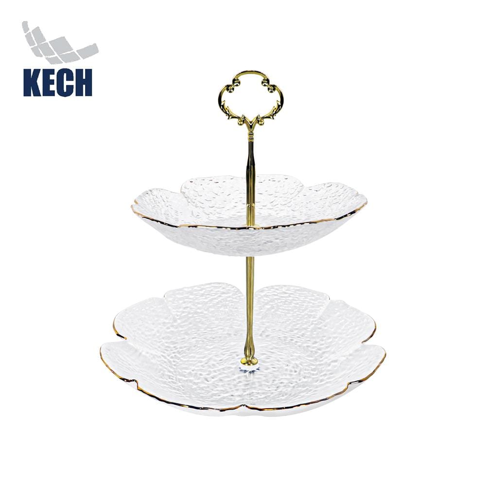 ที่วางขนมแก้ว 2 ชั้น KECH FLORA