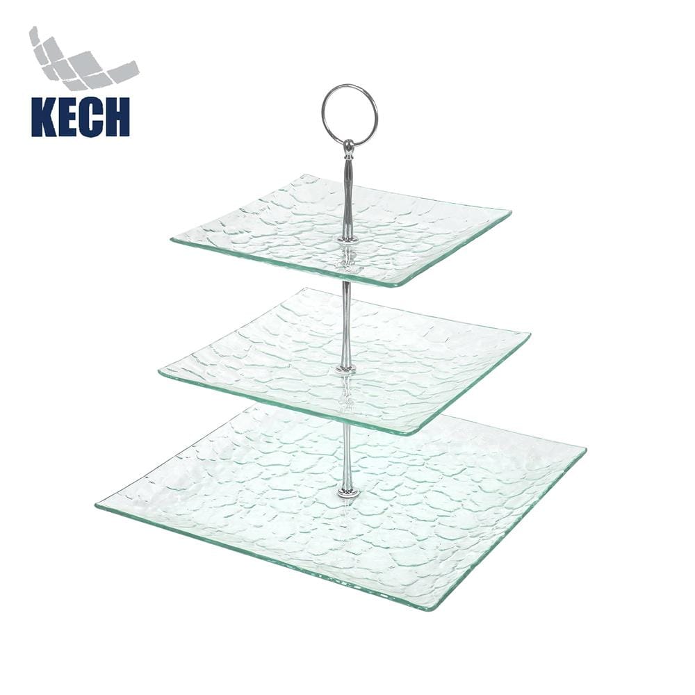 ที่วางขนมแก้ว 3 ชั้น KECH SQUARE