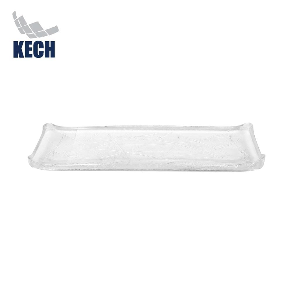 จานแก้วเหลี่ยม 4.5x12.5 นิ้ว KECH