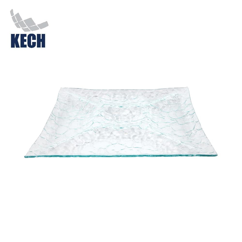 จานแก้วเหลี่ยม 5 ช่อง KECH 30x30 ซม.