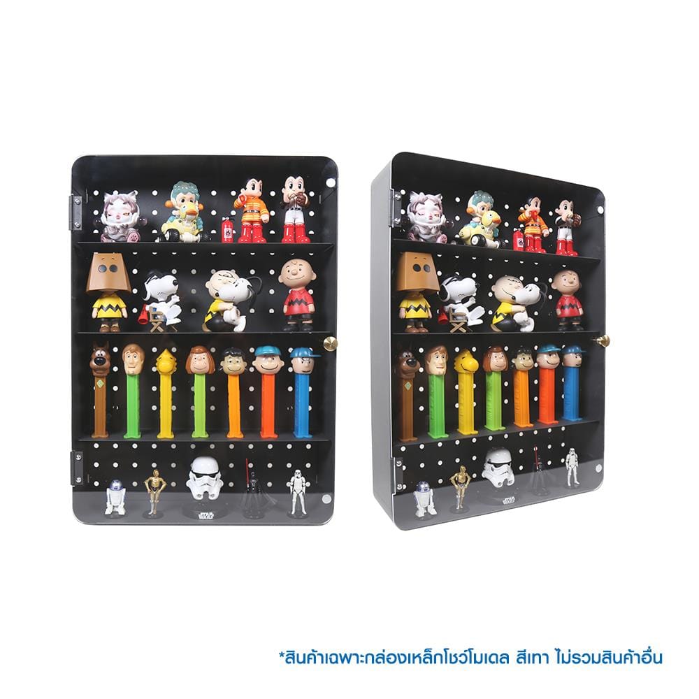 กล่องเหล็กโชว์โมเดล STACKO MANIA 30x9x42 ซม. สีเทา