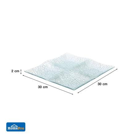 จานแก้วเหลี่ยม 4 ช่อง KECH 30x30 ซม._6