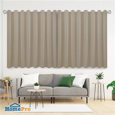 ผ้าม่าน EYELET HOME LIVING STYLE LUKAS UV 270X160 ซม. สีครีม_3