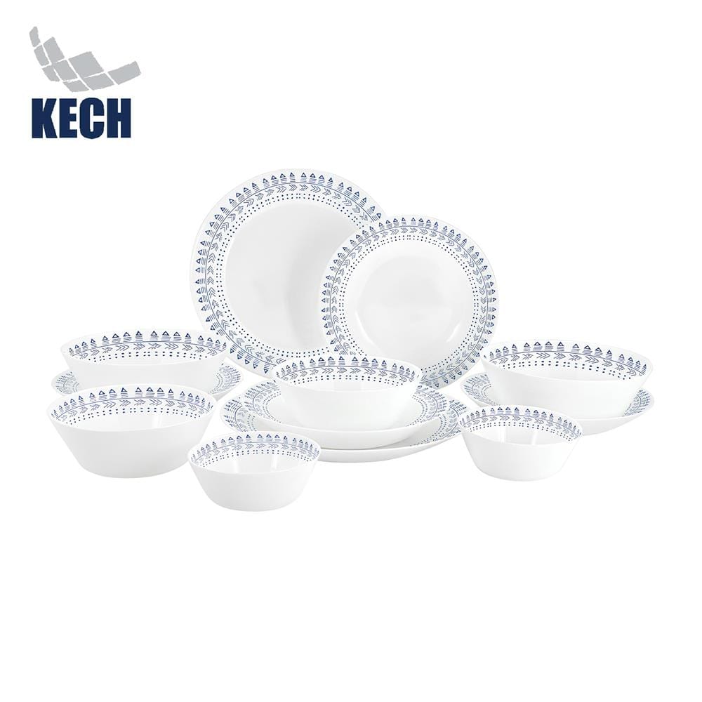 ชุดจานชาม OPAL GLASS KECH MOANA 12 ชิ้น