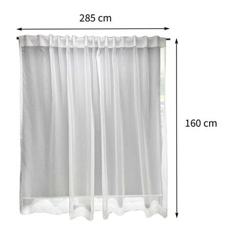 ผ้าม่านโปร่งซ่อนหู BENETTA PRINZE 285X160 ซม. สีขาว_4