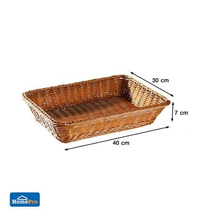 ตะกร้าหวายเทียมทรงเหลี่ยม KECH SIZE L 40x30x7 ซม._6