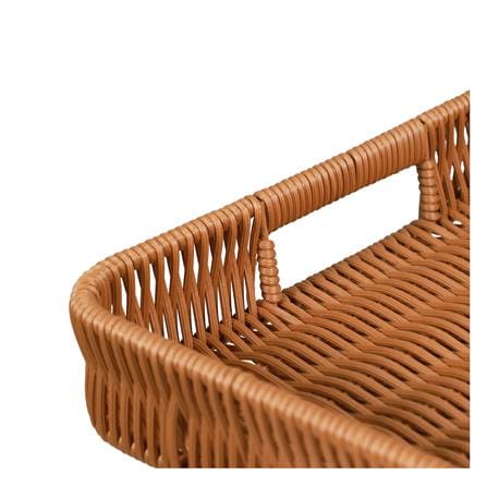 ตะกร้าหวายเทียมทรงเหลี่ยมมีช่องจับ KECH SIZE M 35x25x4.5 ซม._3
