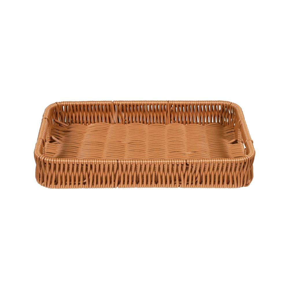 ตะกร้าหวายเทียมทรงเหลี่ยมมีช่องจับ KECH SIZE S 29x19x4.5 ซม.