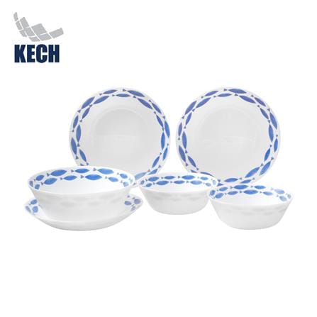 ชุดจานชาม OPAL GLASS KECH OCEANIC 6 ชิ้น_0