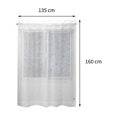 ผ้าม่านโปร่งซ่อนหู HOME LIVING STYLE DERRIS 135X160 ซม. สีขาว_6