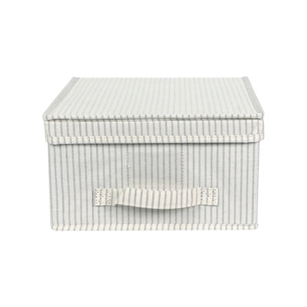 ถังผ้าเหลี่ยมมีฝา PLIM STRIPES SIZE S สีเทา_2