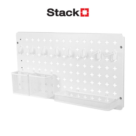 ชุดแผงเหล็กติดผนัง (A) STACKO TIDY 54.6x12.2x30.6 ซม. สีขาว_1