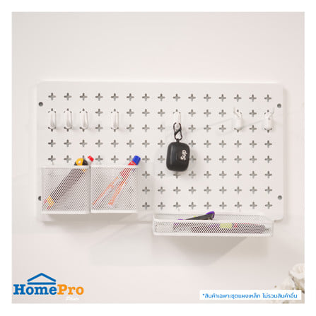 ชุดแผงเหล็กติดผนัง (A) STACKO TIDY 54.6x12.2x30.6 ซม. สีขาว_8