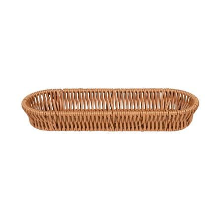 ถาดใส่อุปกรณ์ครัวหวายเทียมทรงรี KECH 27x9.5x4 ซม. สีน้ำตาล_2