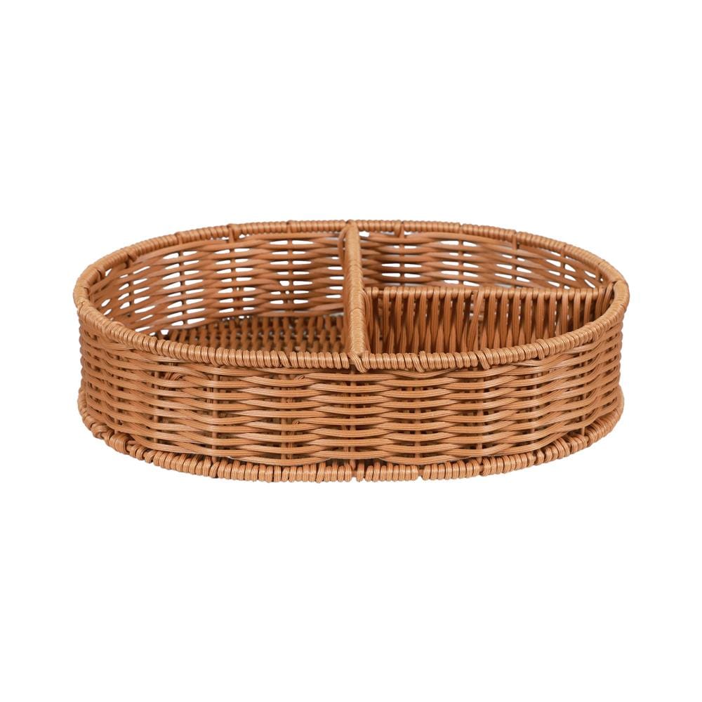 ตะกร้าหวายเทียมทรงรี 3 ช่อง KECH 26x20x6 ซม.