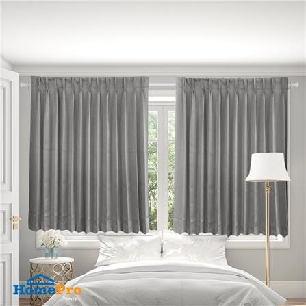 ผ้าม่านจีบ HOME LIVING STYLE ASTON UV 160X160 ซม. สีเทา_4