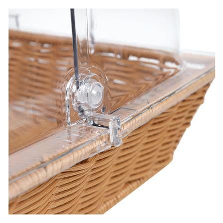 ตะกร้าหวายเทียม พร้อมฝาครอบพลาสติกใส KECH 53x32.5x24 ซม._4