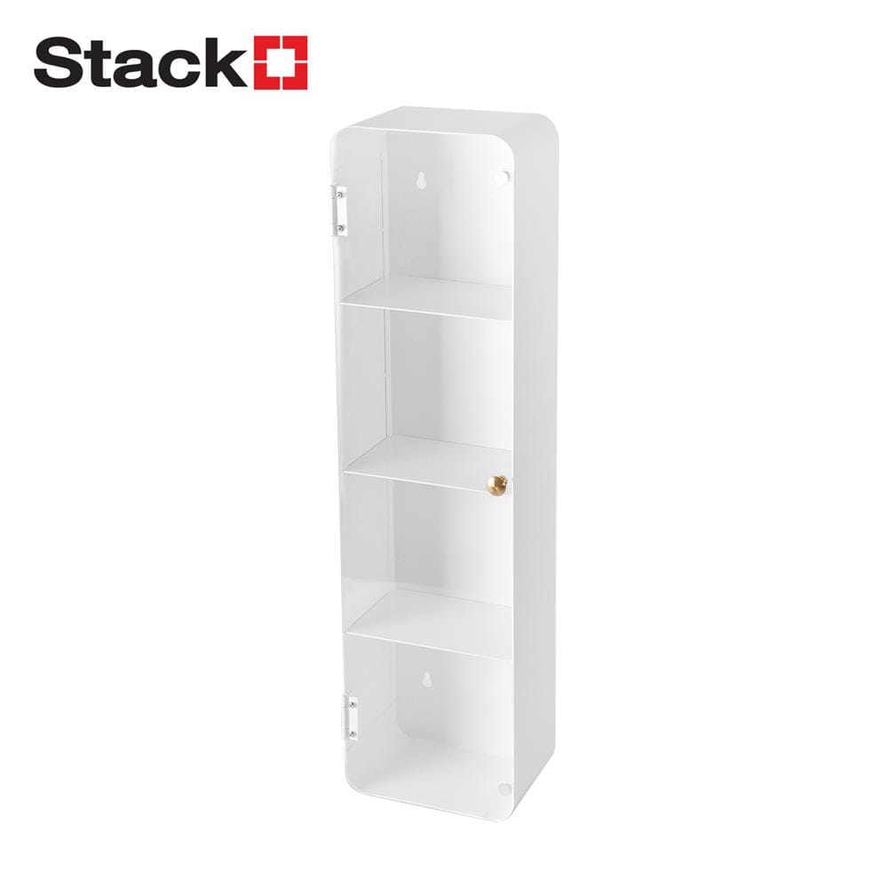 กล่องเหล็กโชว์โมเดล STACKO MANIA 15x10x56 ซม. สีขาว