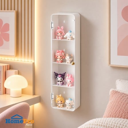 กล่องเหล็กโชว์โมเดล STACKO MANIA 15x10x56 ซม. สีขาว