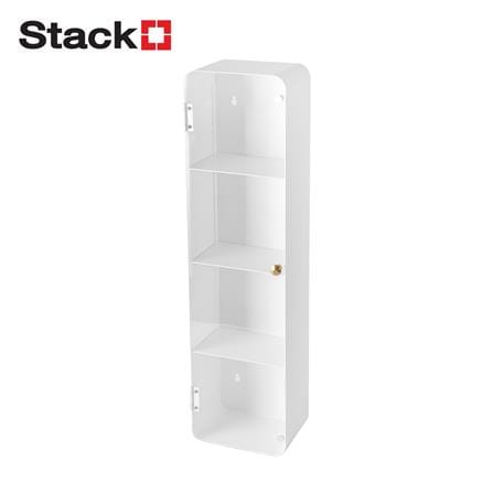 กล่องเหล็กโชว์โมเดล STACKO MANIA 15x10x56 ซม. สีขาว_0