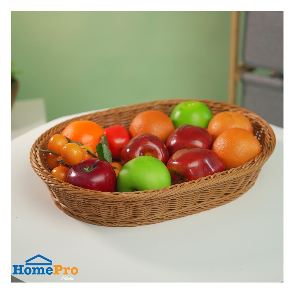 ตะกร้าหวายเทียมทรงรี KECH SIZE L 40x30x7 ซม.