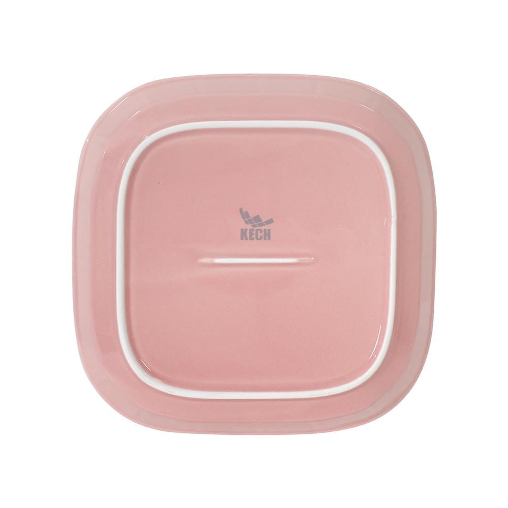 จานเหลี่ยม PORCELAIN 7.75 นิ้ว KECH HAPPY PINK