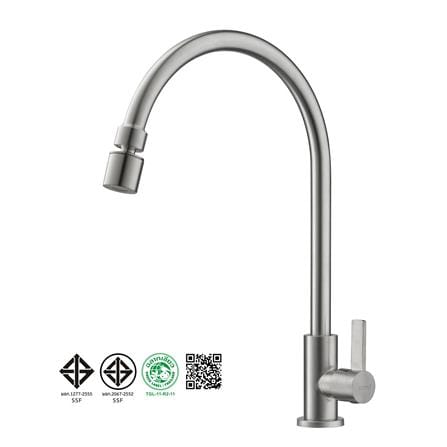 ก๊อกซิงค์เดี่ยวเคาน์เตอร์ COTTO CT1258(HM) สีโครม_6
