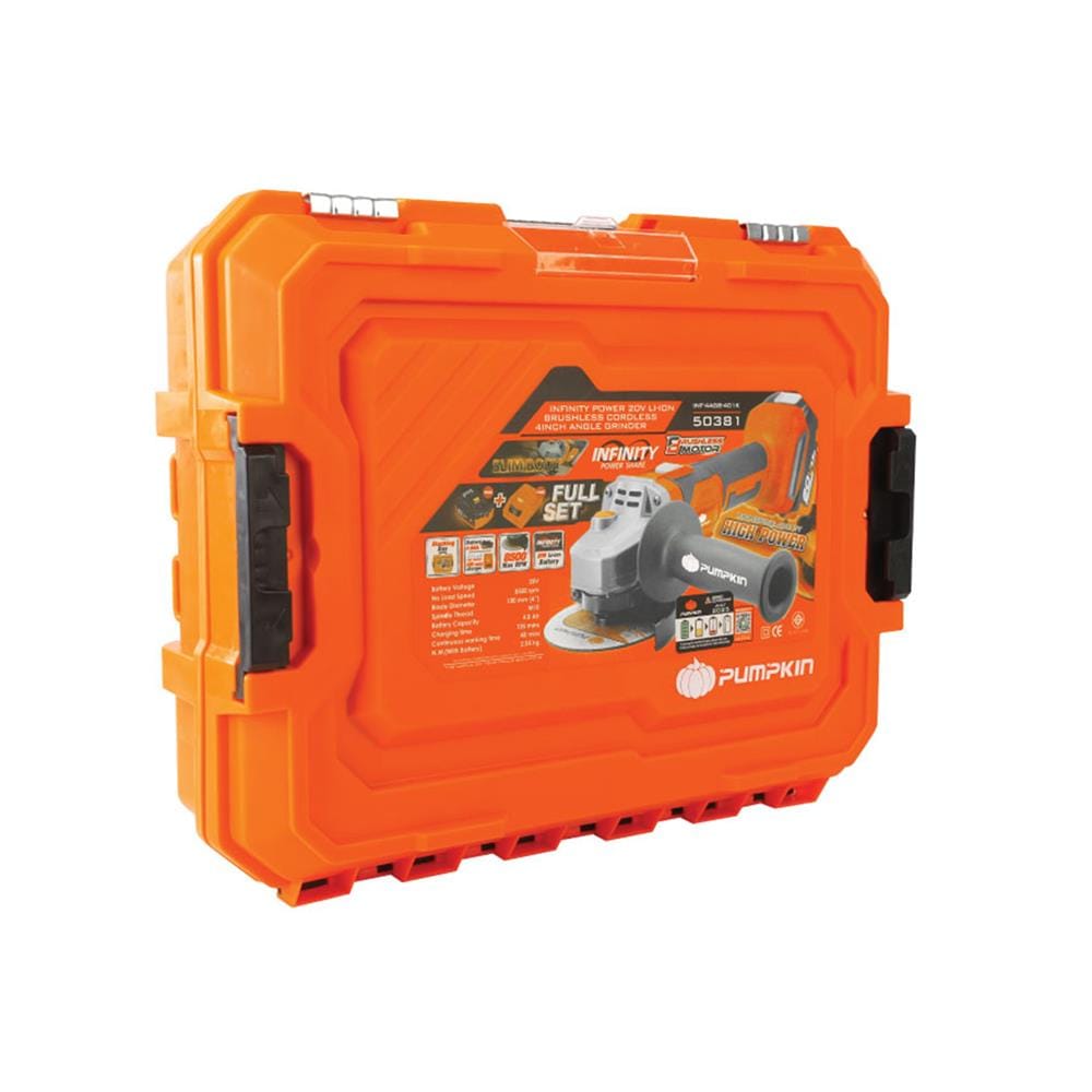 เครื่องเจียร์ไร้สาย (พร้อมแบตเตอรี่) PUMPKIN INF-4AGB-401K 50381 P20 20 โวลต์