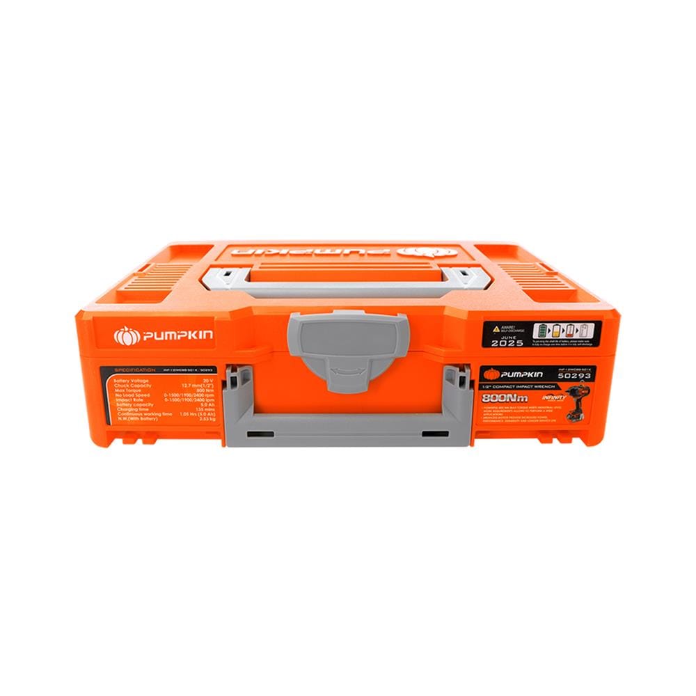 บล็อกกระแทกไร้สาย (พร้อมแบตเตอรี่) PUMPKIN BL INF-12IWCB8-501K 50293 1/2 นิ้ว 20 โวลต์
