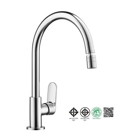ก๊อกซิงค์เดี่ยวเคาน์เตอร์ COTTO CT1255A(HM) สีโครม_5