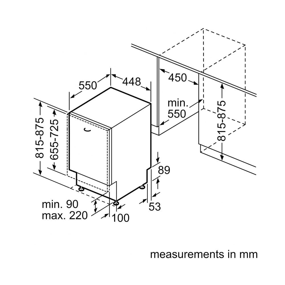 เครื่องล้างจานฝัง BOSCH SPV4HMX65K