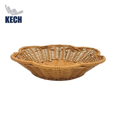 ตะกร้าหวายเทียมทรงกลีบดอกไม้ KECH SIZE M 25x5 ซม._0