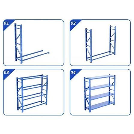 ชั้นเหล็ก 4 ชั้น C METAL 200X150X60 ซม. สีน้ำเงิน_3