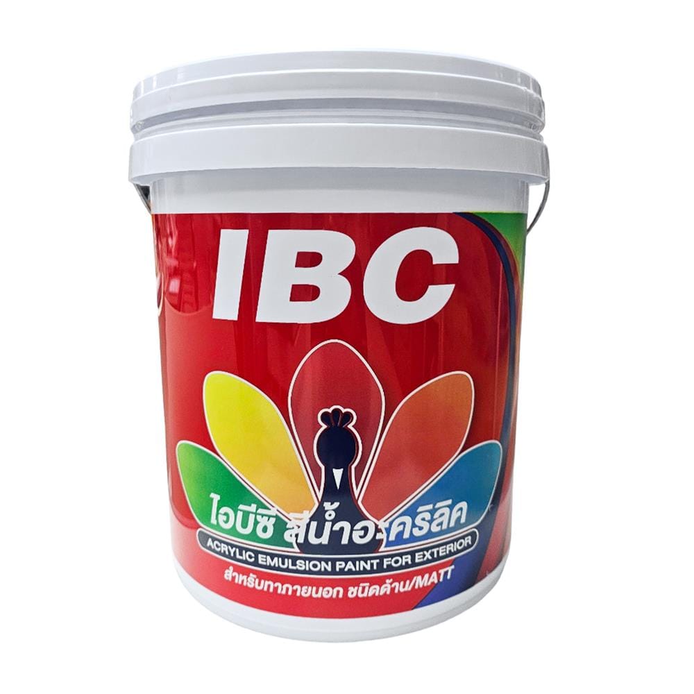 สีน้ำทาภายนอก IBC 100 สีขาว ด้าน 5 แกลลอน