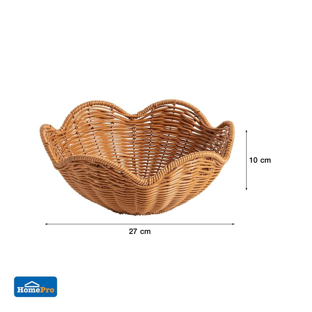 ตะกร้าหวายเทียมทรงกลีบดอกไม้ KECH SIZE L 27x10 ซม.