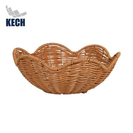 ตะกร้าหวายเทียมทรงกลีบดอกไม้ KECH SIZE L 27x10 ซม._0