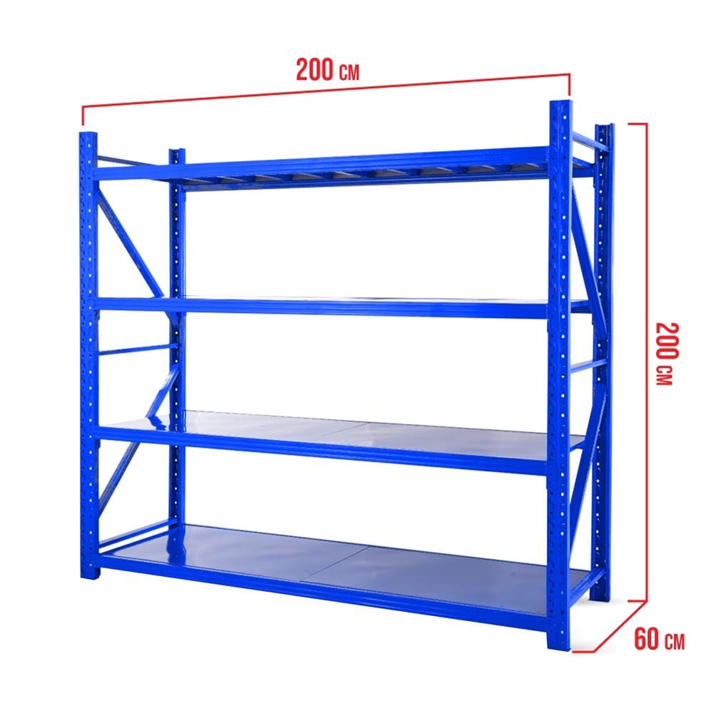 ชั้นเหล็ก 4 ชั้น C METAL 200x200x60 ซม. สีน้ำเงิน