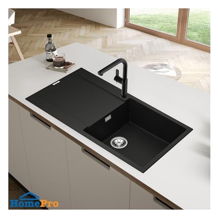 ซิงค์ฝัง 1 หลุม 1 ที่พัก TEKA LOTUS 60 L-TG 1B1D สีดำ_3
