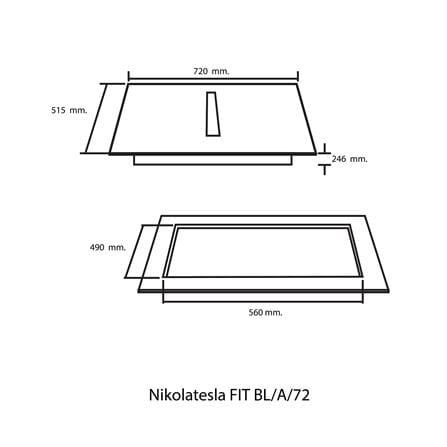 เตาฝังอินดักชั่น ELICA NIKOLATESLAFIT BL/A/72 72 ซม._3