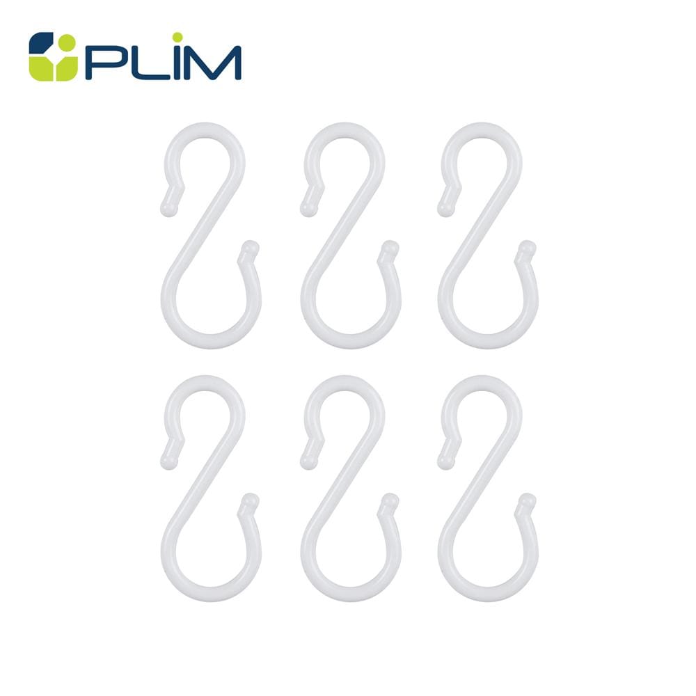 ขอแขวนทรงตัวเอส PLIM XY-0511 SIZE M สีขาว แพ็ก 6 ชิ้น