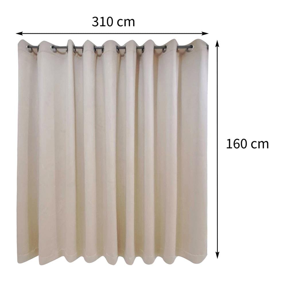 ผ้าม่าน EYELET HOME LIVING STYLE MONOL UV 310X160 ซม. สีครีม