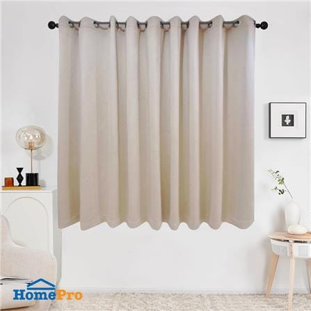 ผ้าม่าน EYELET HOME LIVING STYLE MONOL UV 310X160 ซม. สีครีม_4