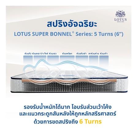 ที่นอนสปริง 6 ฟุต LOTUS รุ่น LUKE พร้อมหมอนหนุน 2 ใบ_8